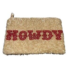 Howdy Beaded Coin Purse Western Country